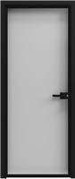 Софья дверь Серебро светлое (Т 11) Черный Светло-серый зеркальный,  Стекло